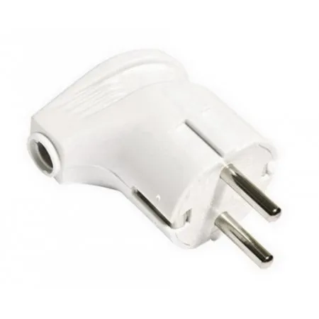 Вилка угловая с/з белая 16А 250В TDM