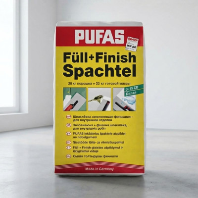 Шпатлевка финишная гипсовая Pufas Full+Finish Spachtel 20 кг
