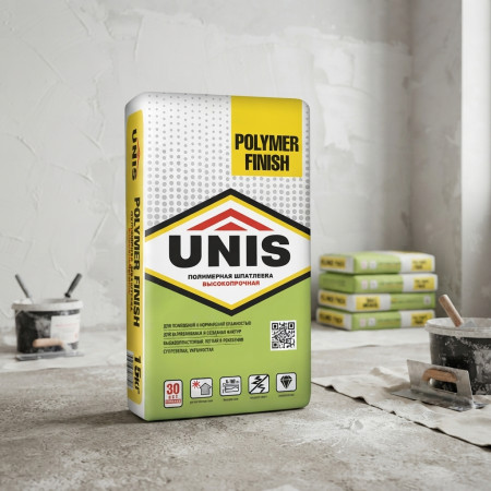 Шпатлевка полимерная Unis Polymer Finish высокопрочная 15 кг
