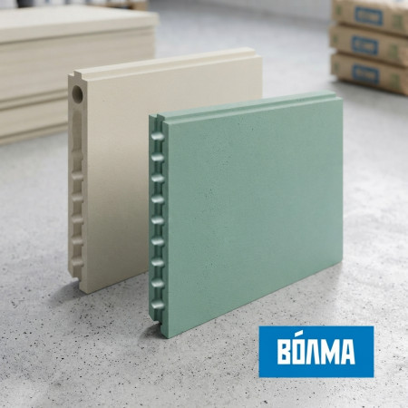 Пазогребневая плита Волма пустотелая влагостойкая 667х500х80 мм