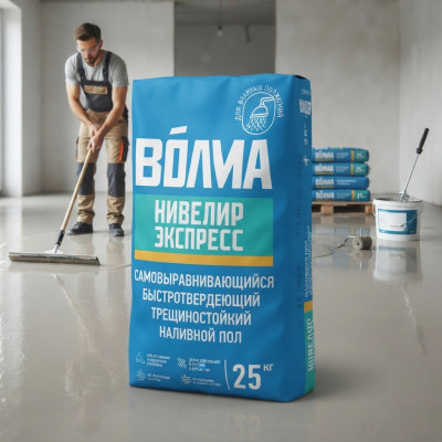 Пол наливной самовыравнивающийся Волма Нивелир Экспресс быстротвердеющий 25 кг