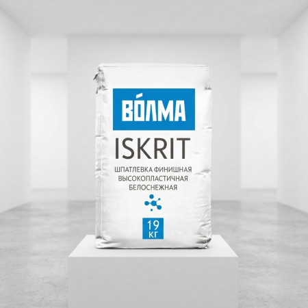 Шпатлевка финишная полимерная Волма Iskrit белая 19 кг