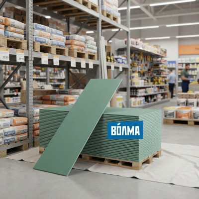 Гипсокартонный Волма влагостойкий 3000х1200х12,5 мм