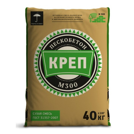 Пескобетон М-300 Креп 40кг Пескобетон М-300 Креп 40кг