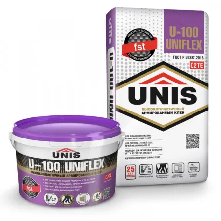 Клей эластичный Unis Uniflex U-100 25 кг