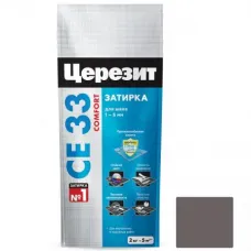 Затирка цементная для узких швов Ceresit СЕ33 Comfort Графит 2 кг