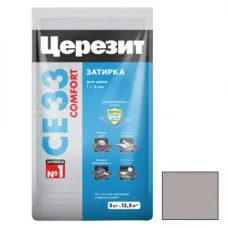 Затирка цементная для узких швов Ceresit СЕ33 Comfort серая 5 кг