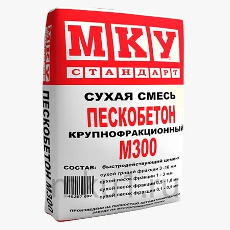 Пескобетон Мансуровское карьероуправление М300 крупнофракционный, 40 кг