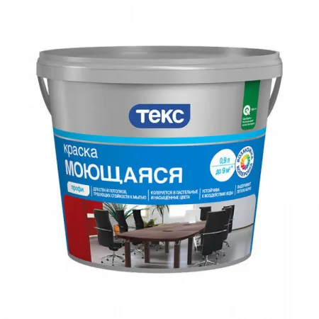 Краска ТЕКС вд Профи моющаяся супербелая 9л