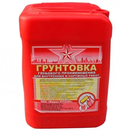 Грунтовка Русеан адгезионная глубокого проникновения 10 л