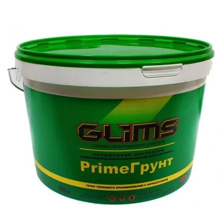 Грунтовка Glims PRIMEГРУНТ глубокого проникновения с антисептиком 10 кг