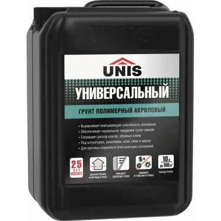 Грунтовка Юнис универсальная 10 л Грунтовка Юнис универсальная 10 л