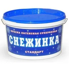 Краска Снежинка водоэмульсионная супербелая 14 кг