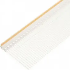 Профиль примыкания оконный самоклеящийся с сеткой 6 мм 2.4 м пластиковый