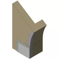 Профиль углозащитный с сеткой арочный 100х150 мм 2,5 м пластиковый