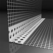 Профиль угловой Кнауф ПВХ перфорированный с сеткой 2500 мм