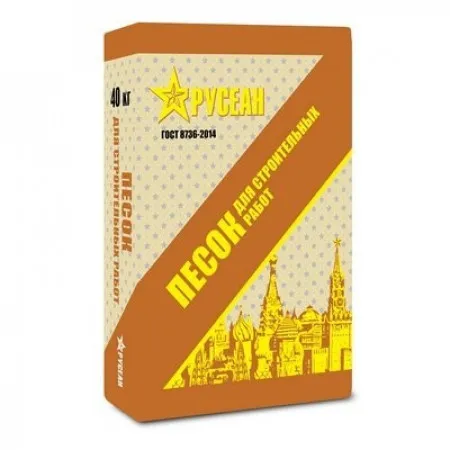 Песок строительный Русеан в мешке 40 кг