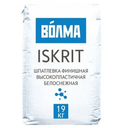 Шпатлевка финишная полимерная Волма Iskrit белая 19 кг Шпатлевка финишная полимерная Волма Iskrit белая 19 кг