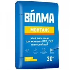 Клей гипсовый Волма Монтаж 30 кг