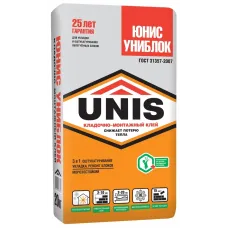 Клей для пеноблока UNIS (Юнис) Униблок 25 кг