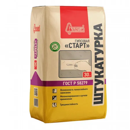 Штукатурка гипсовая Старатели Старт 30 кг Штукатурка гипсовая Старатели Старт 30 кг