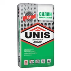 Штукатурка цементная Unis Силин армированная универсальная 25 кг
