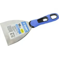 Шпатель малярный ЗУБР "ЭКСПЕРТ" фасадный, нержавеющее полотно, 2-х комп. рукоятка, 100мм