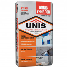 Клей кладочно-монтажный Unis Униблок Зима 25 кг